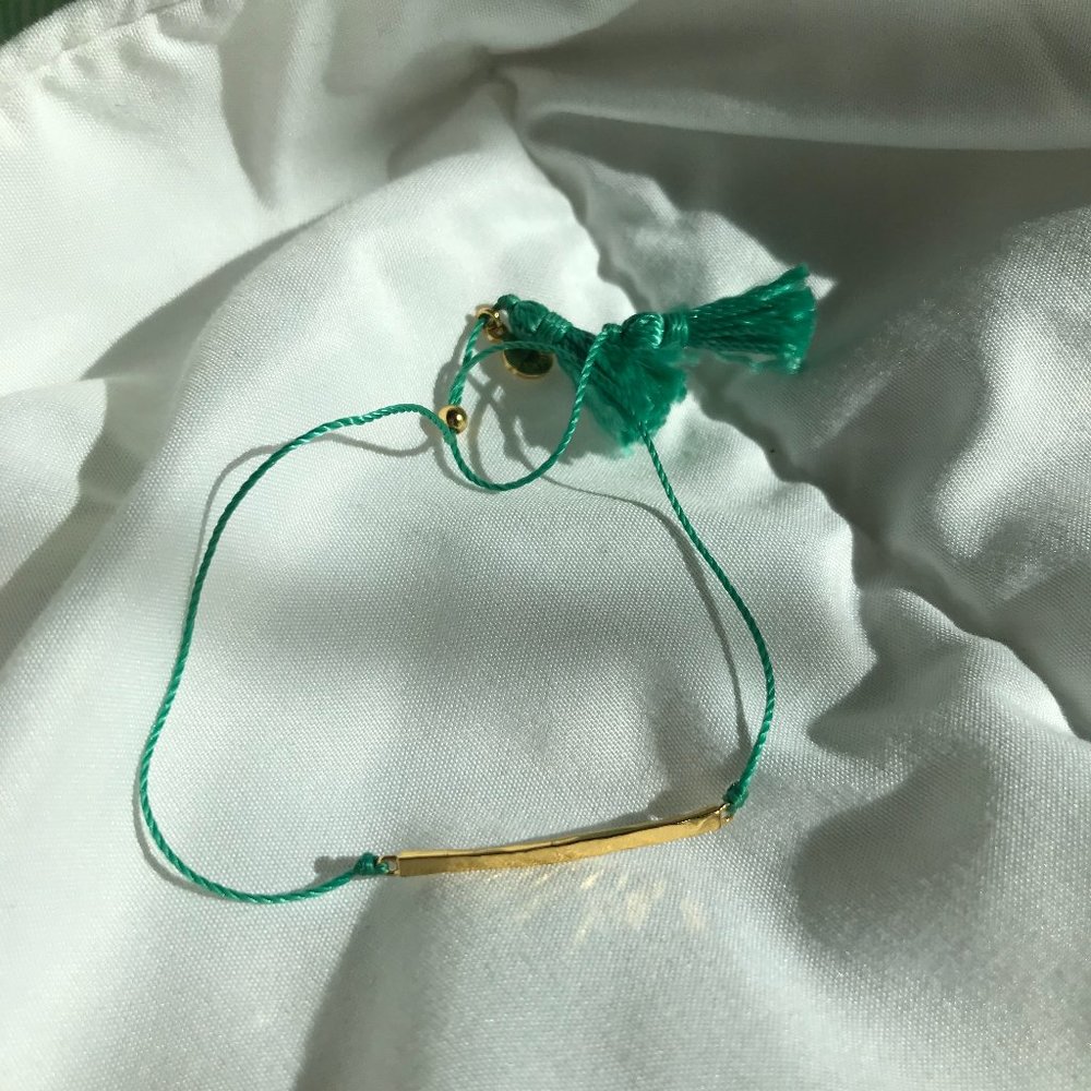 GORJANA - Women's Teal Gold Power Slide Bracelet